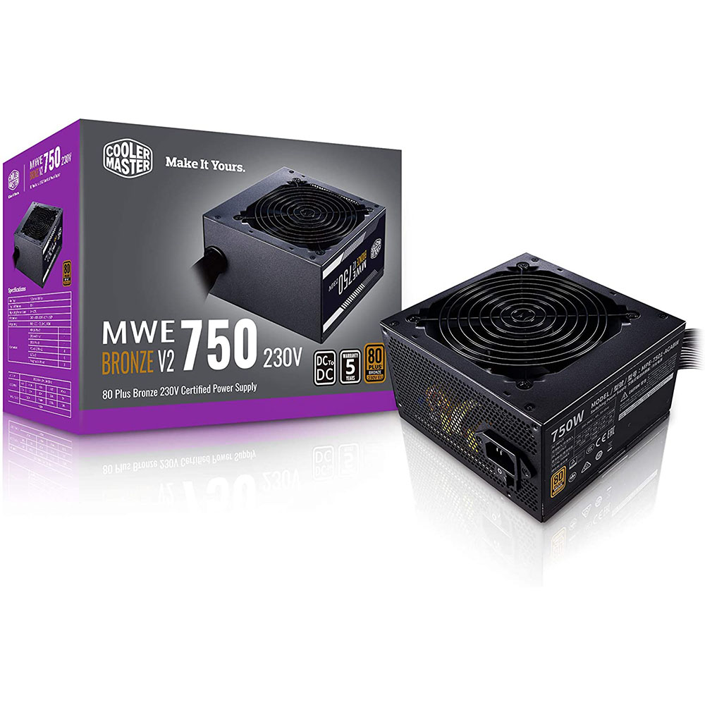 Cooler Master MWE 750 Black - V2 Fuente de Poder 750 W 24-pines ATX Negro
