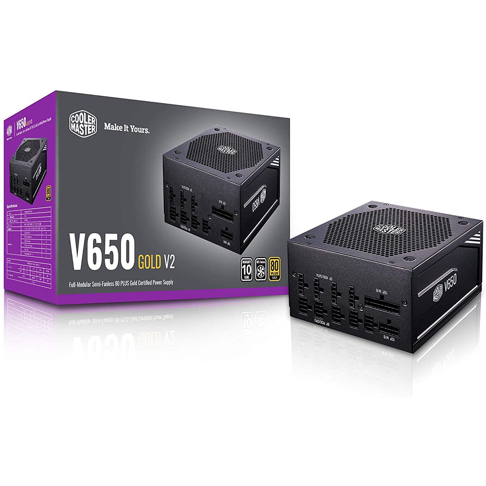 Cooler Master V650 Gold-V2 Fuente de Poder 650 W 24-pines ATX Negro