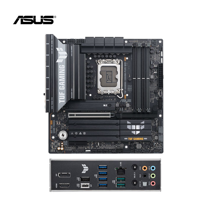 Placa madre ASUS B860M-PLUS WiFi con 12+1+2+1 fases de poder, puertos USB 20Gbps y LAN 2.5G para conectividad avanzada