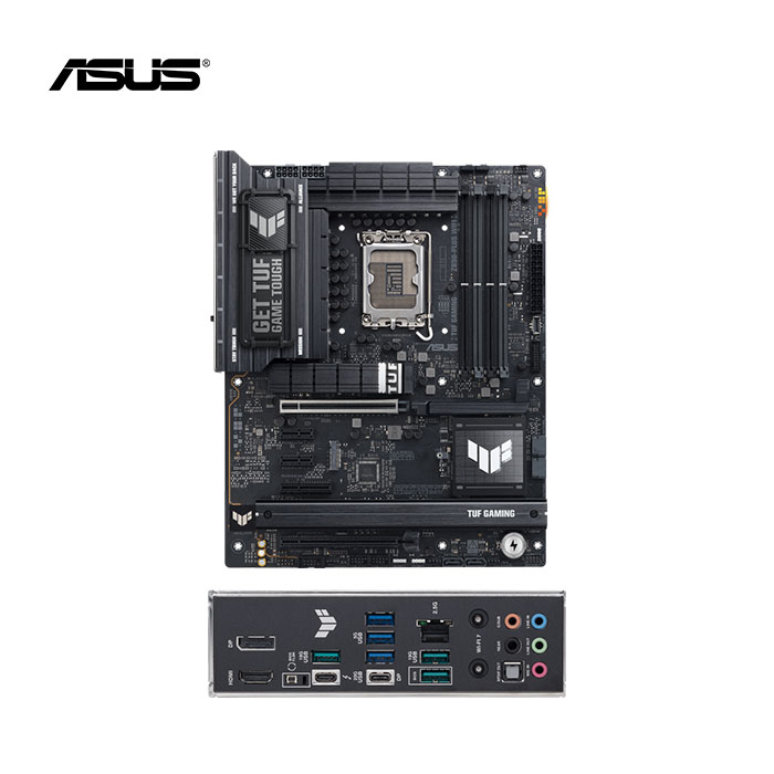 Placa madre ASUS TUF Z890-PLUS WiFi con diseño ATX, iluminación discreta y certificación militar para durabilidad extrema