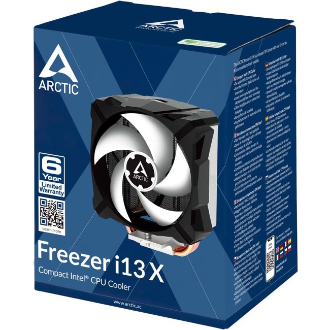 ARCTIC Freezer i13 X CPU Cooler 9,2 cm Aluminio, Negro, Blanco