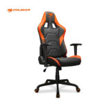 Silla gamer Cougar Armor Elite con diseño ergonómico, reclinación de 160°, reposabrazos 2D y estructura de acero, tapizada en cuero PVC transpirable para sesiones de juego prolongadas con máximo confort.