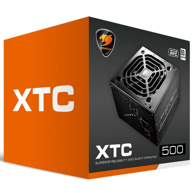 COUGAR Gaming XTC500 unidad de fuente de poder 500 W 20+4 pin ATX ATX Negro - Demo