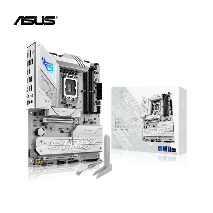 Placa madre ASUS B860-A Gaming WiFi con iluminación RGB, diseño ATX y soporte para overclocking moderado